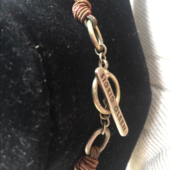 Sigrid Olsen multi layers knotted brown necklace - Picture 4 of 6